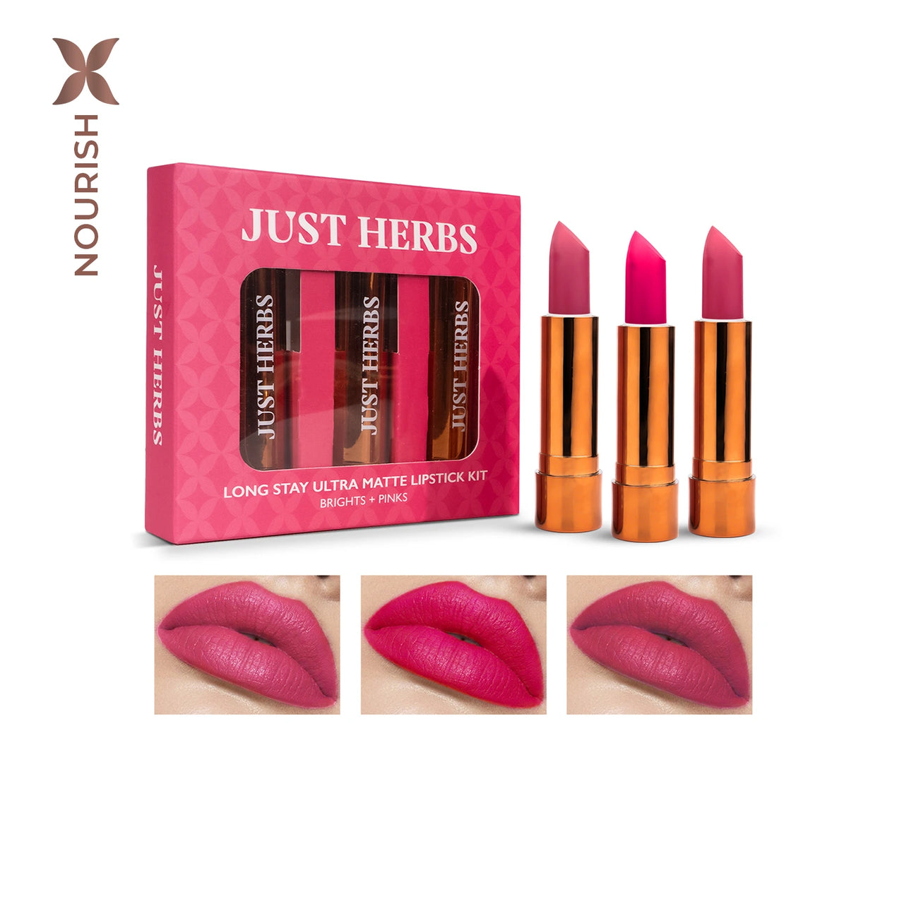 Long Stay Ultra Matte Lipstick Kit with Shea Butter and Jojoba Oil