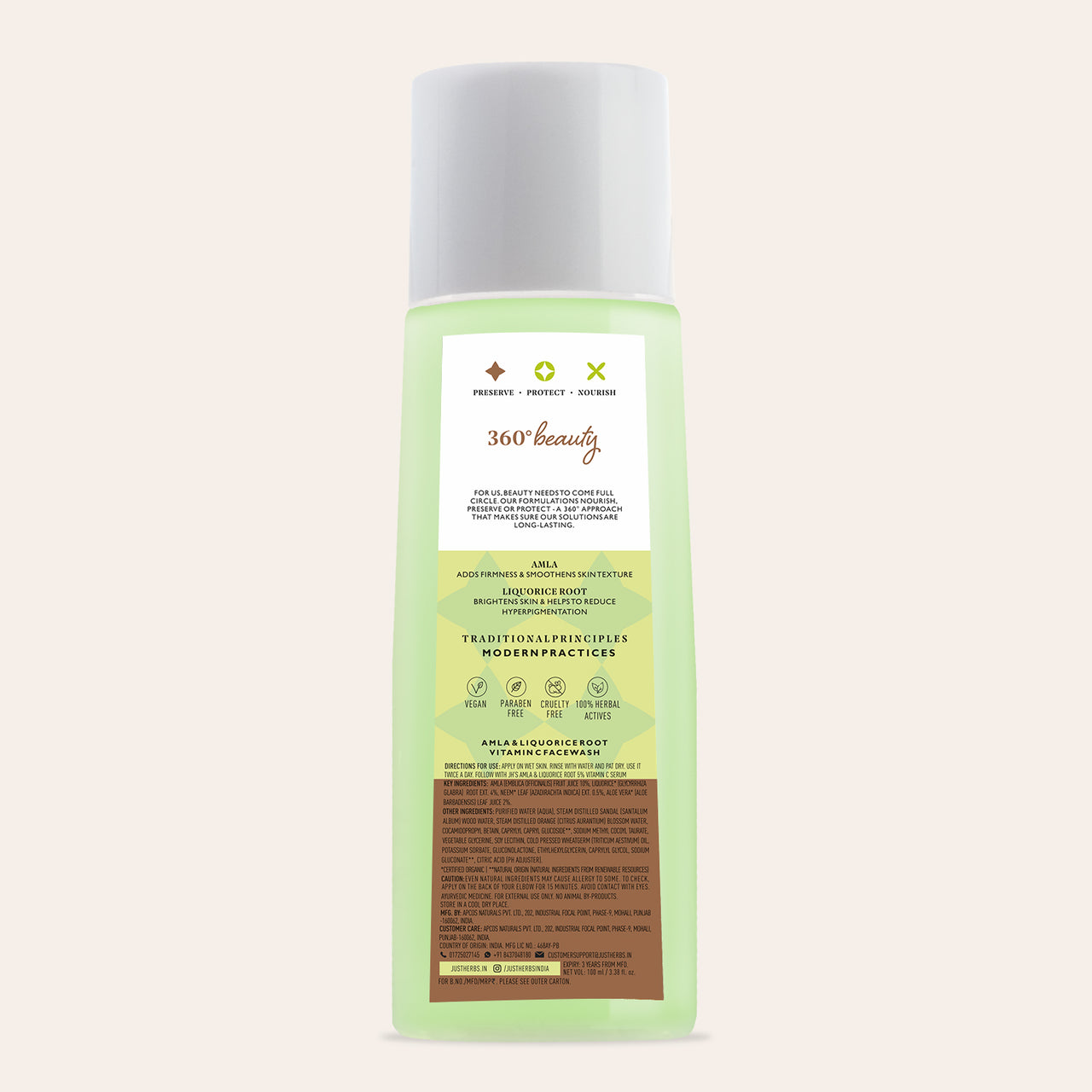 Brightening Face Wash - Vitamin C Amla & Liquorice Root