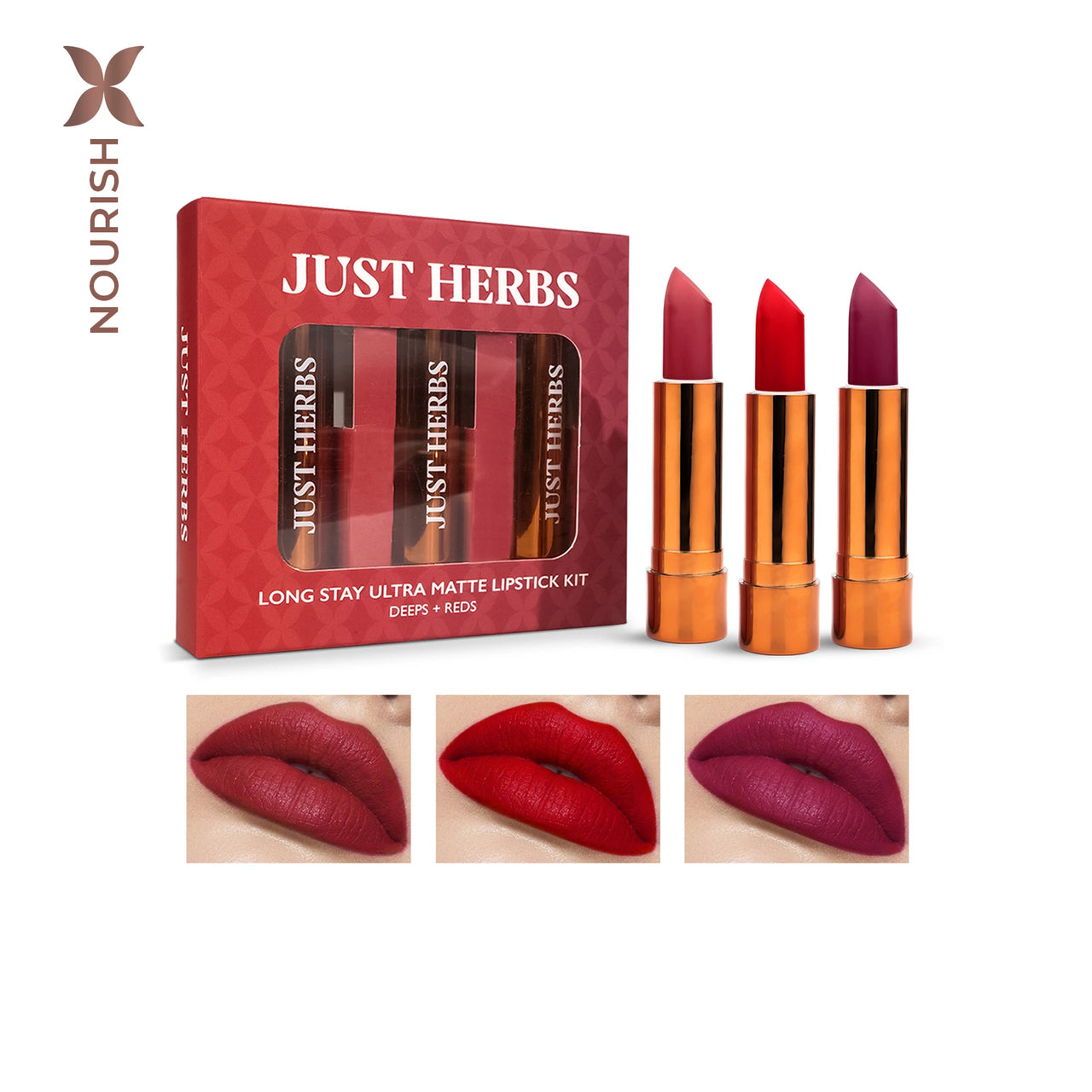 Long Stay Ultra Matte Lipstick Kit with Shea Butter and Jojoba Oil