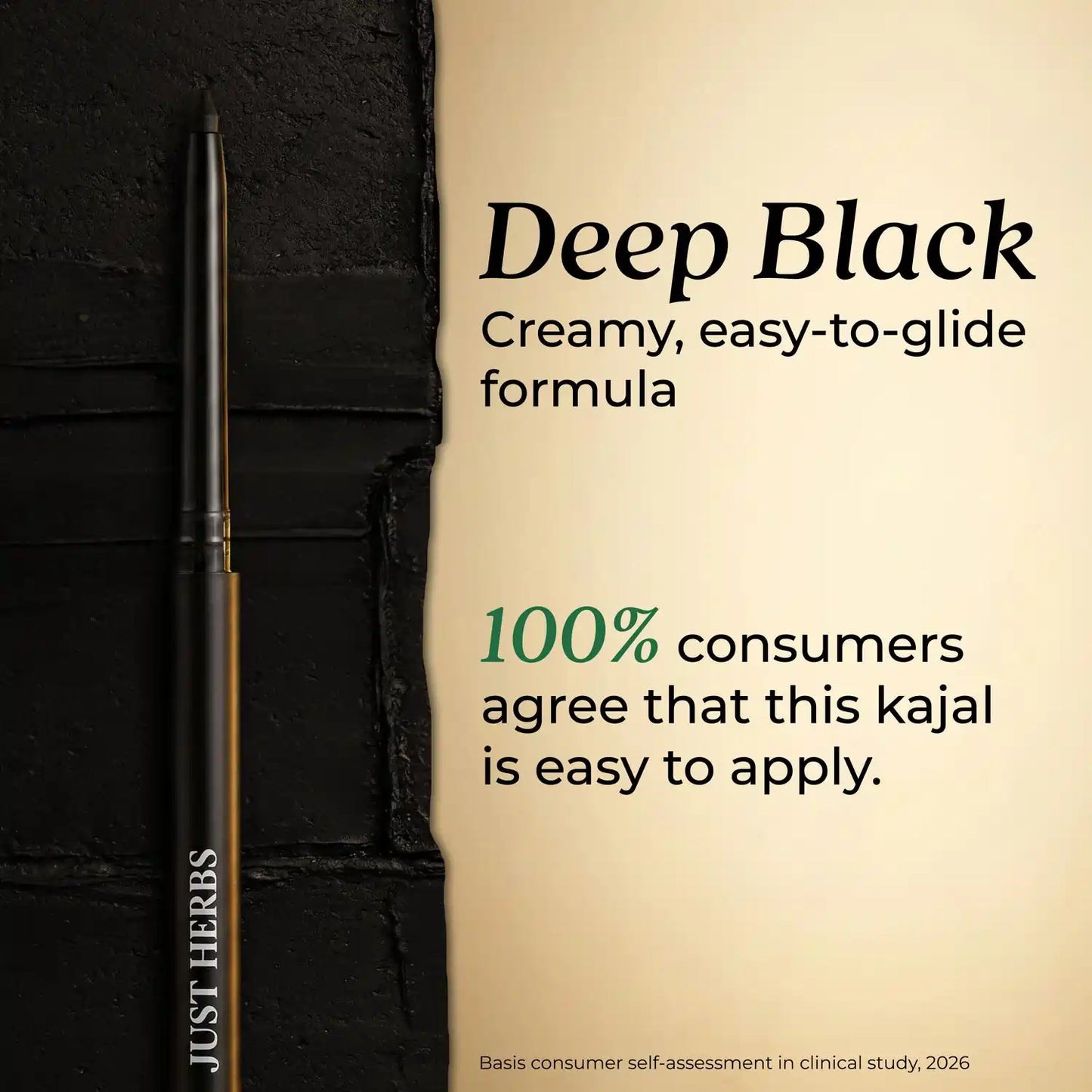 Naynam Day-long Kohl Kajal – Deep Black | Cyclosiloxane-Free