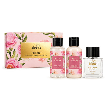 Gulabo Luxury Indian Rose Bath & Body Gift Set for Women