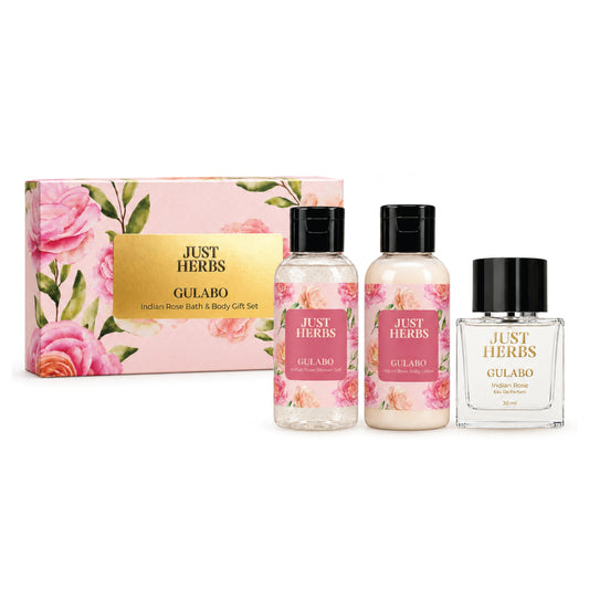 Gulabo Luxury Indian Rose Bath & Body Gift Set for Women