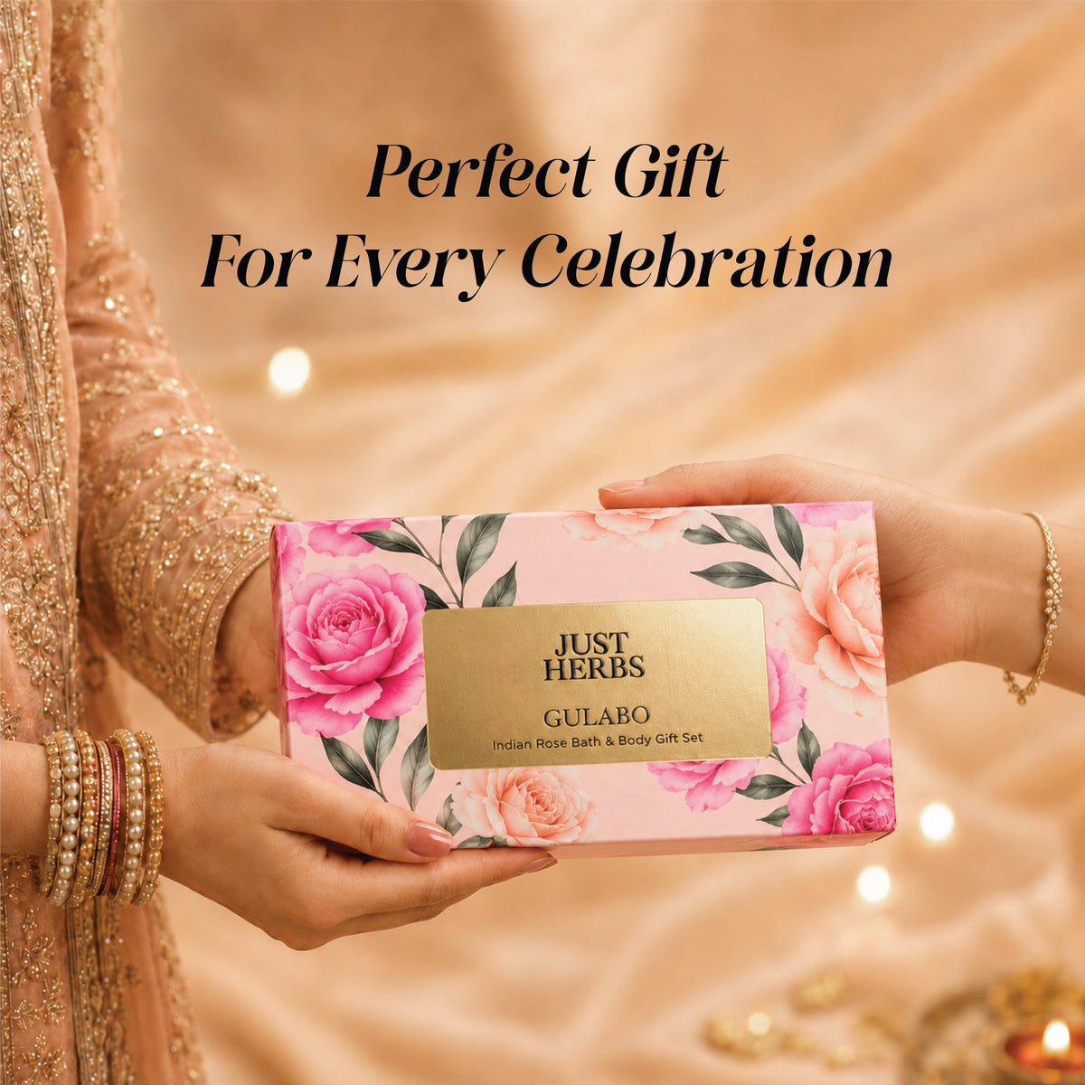 Gulabo Luxury Indian Rose Bath & Body Gift Set for Women 2