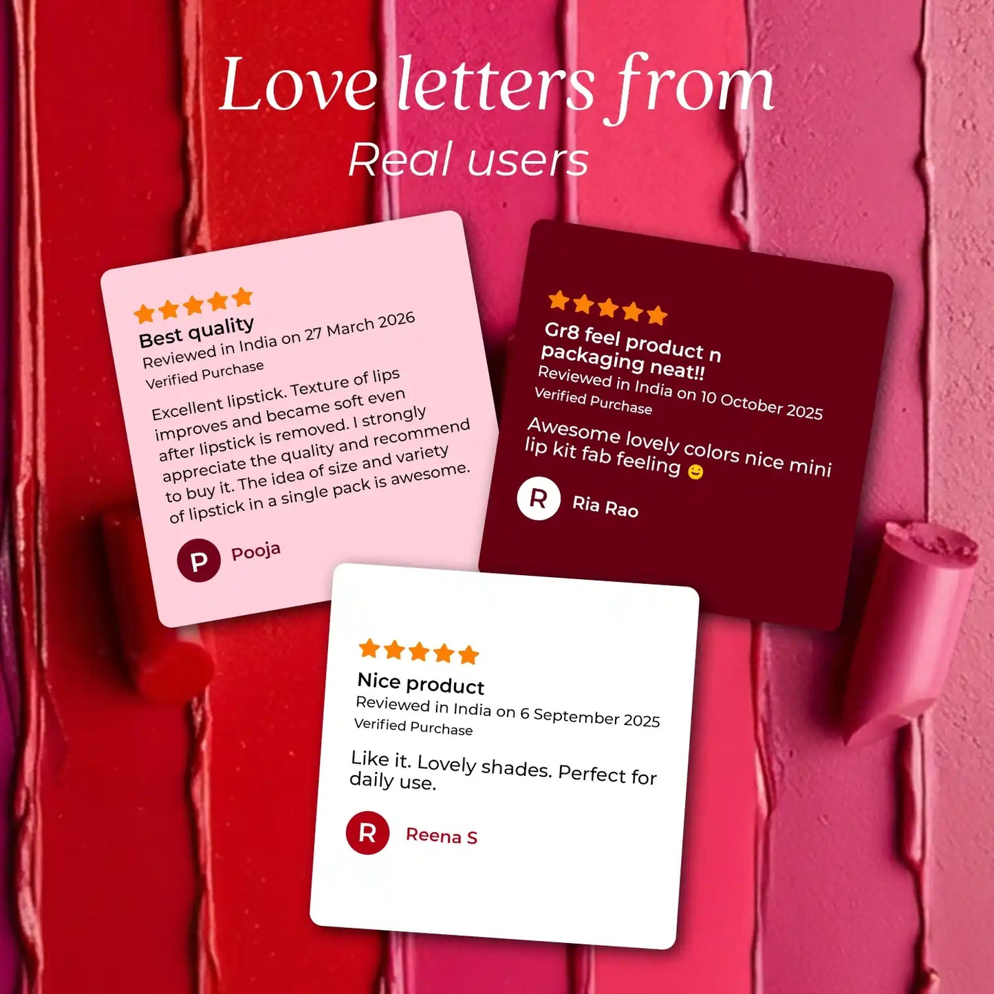 Herb Enriched Ayurvedic Lipstick Micro-Mini Kit - 8 shades