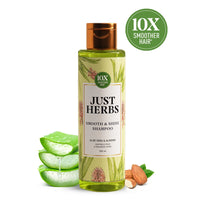 Thumbnail for Smooth & Shine Shampoo for Dry and Frizzy Hair| Aloe Vera, Almond, Rice Protein & 12 Herbs