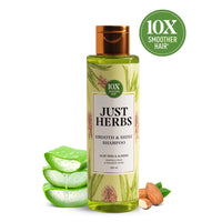 Thumbnail for Smooth & Shine Shampoo for Dry and Frizzy Hair| Aloe Vera, Almond, Rice Protein & 12 Herbs