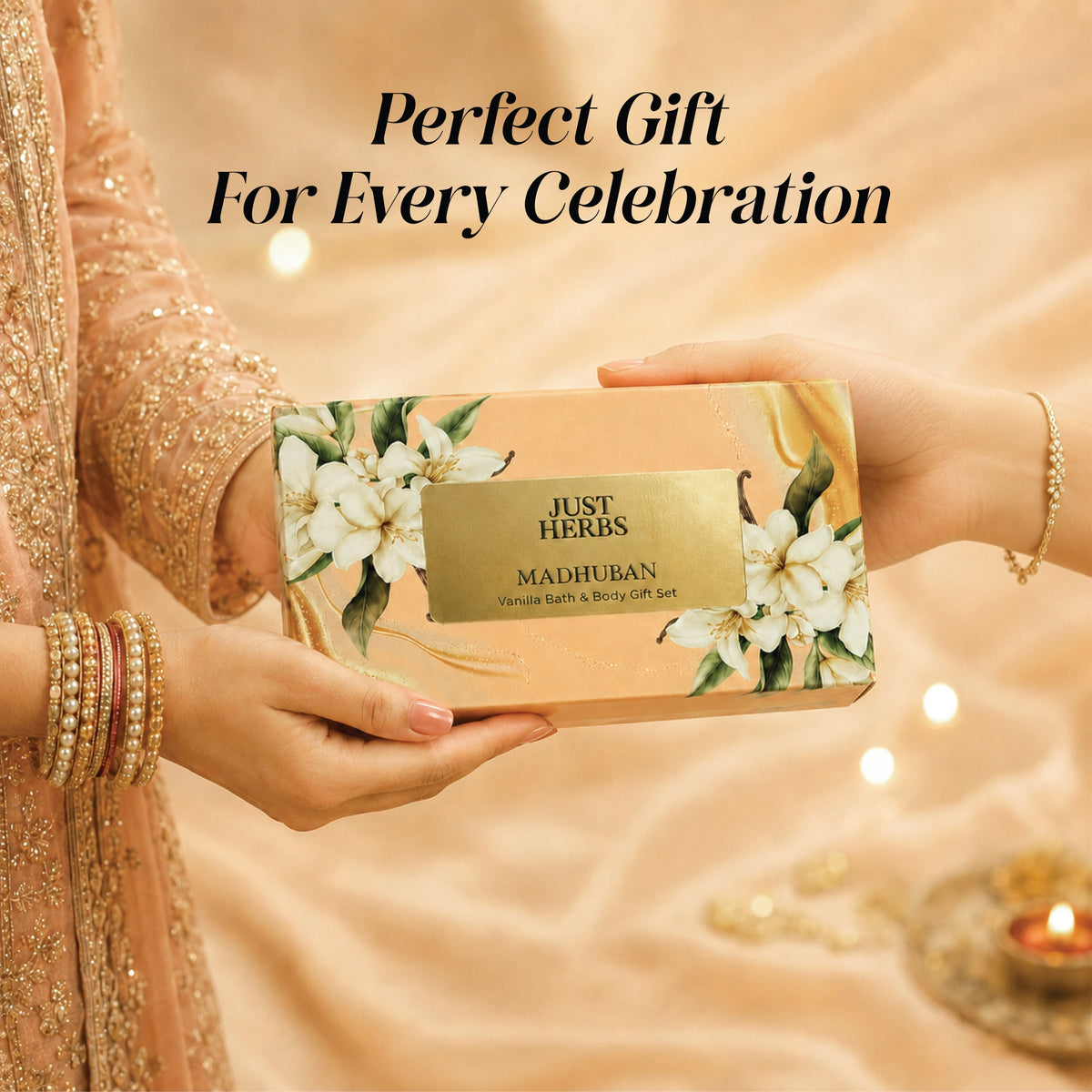 Madhuban Luxury Vanilla Bath & Body Gift Set for Women