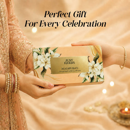 Madhuban Luxury Vanilla Bath & Body Gift Set for Women