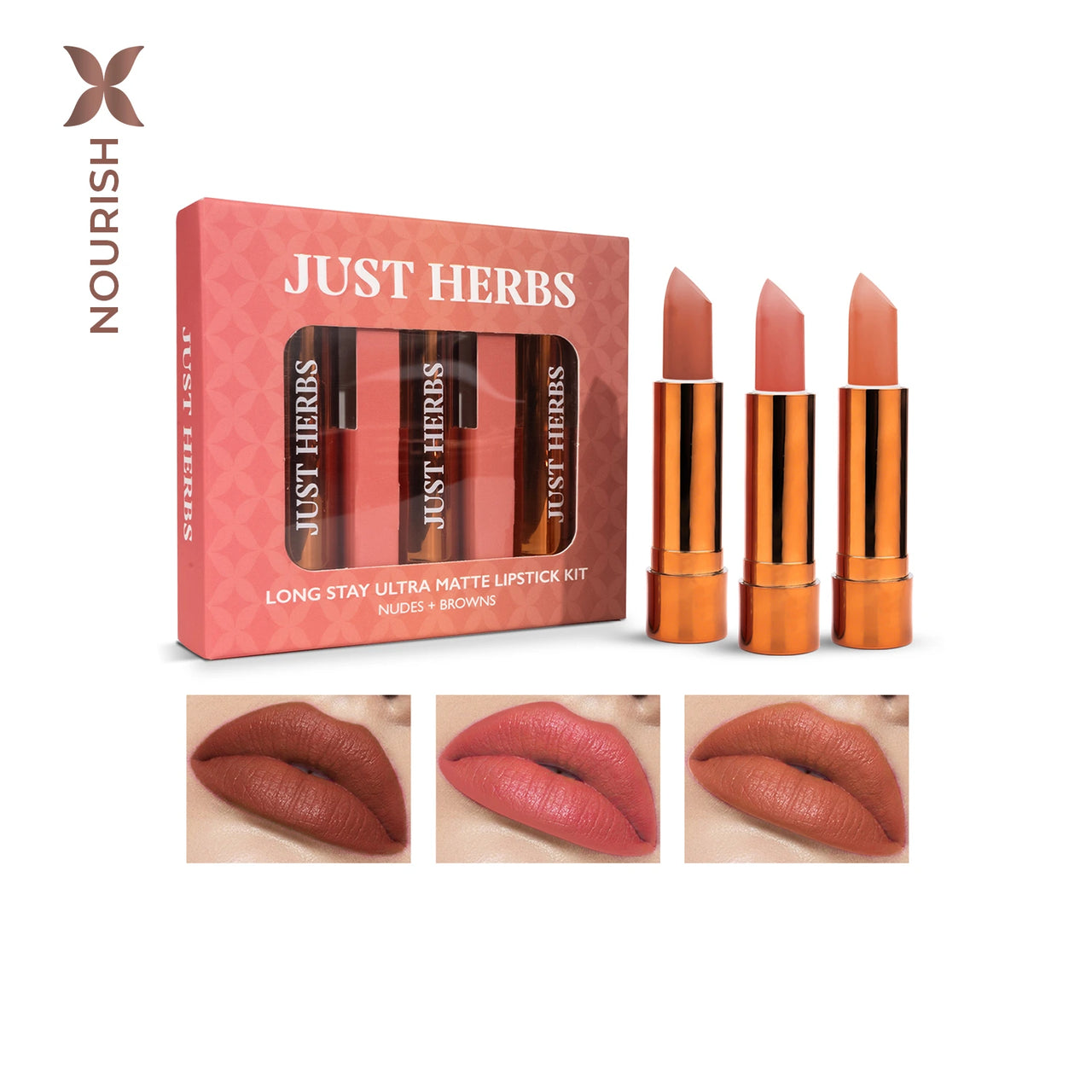 Long Stay Ultra Matte Lipstick Kit with Shea Butter and Jojoba Oil
