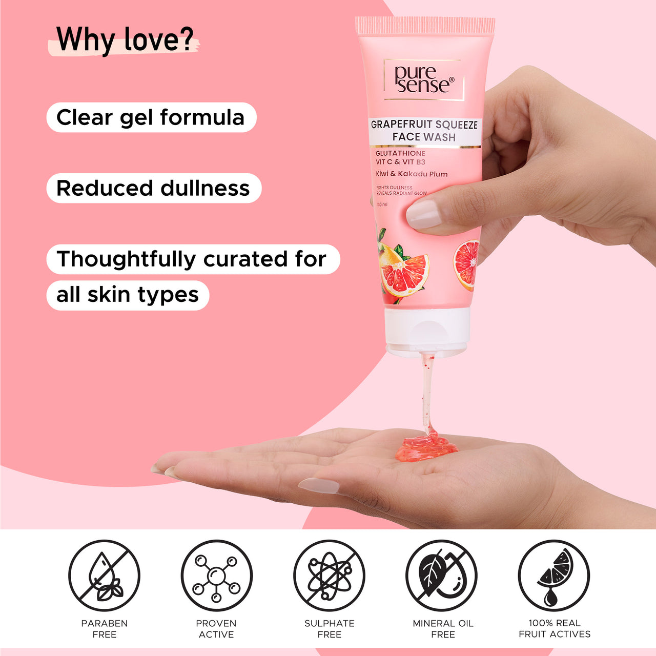PureSense Grapefruit Squeeze Face Wash: 100 ml
