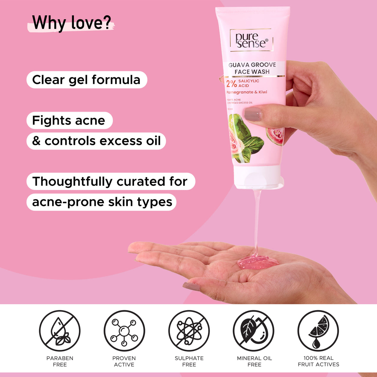 PureSense Guava Groove Face Wash: 100 ml