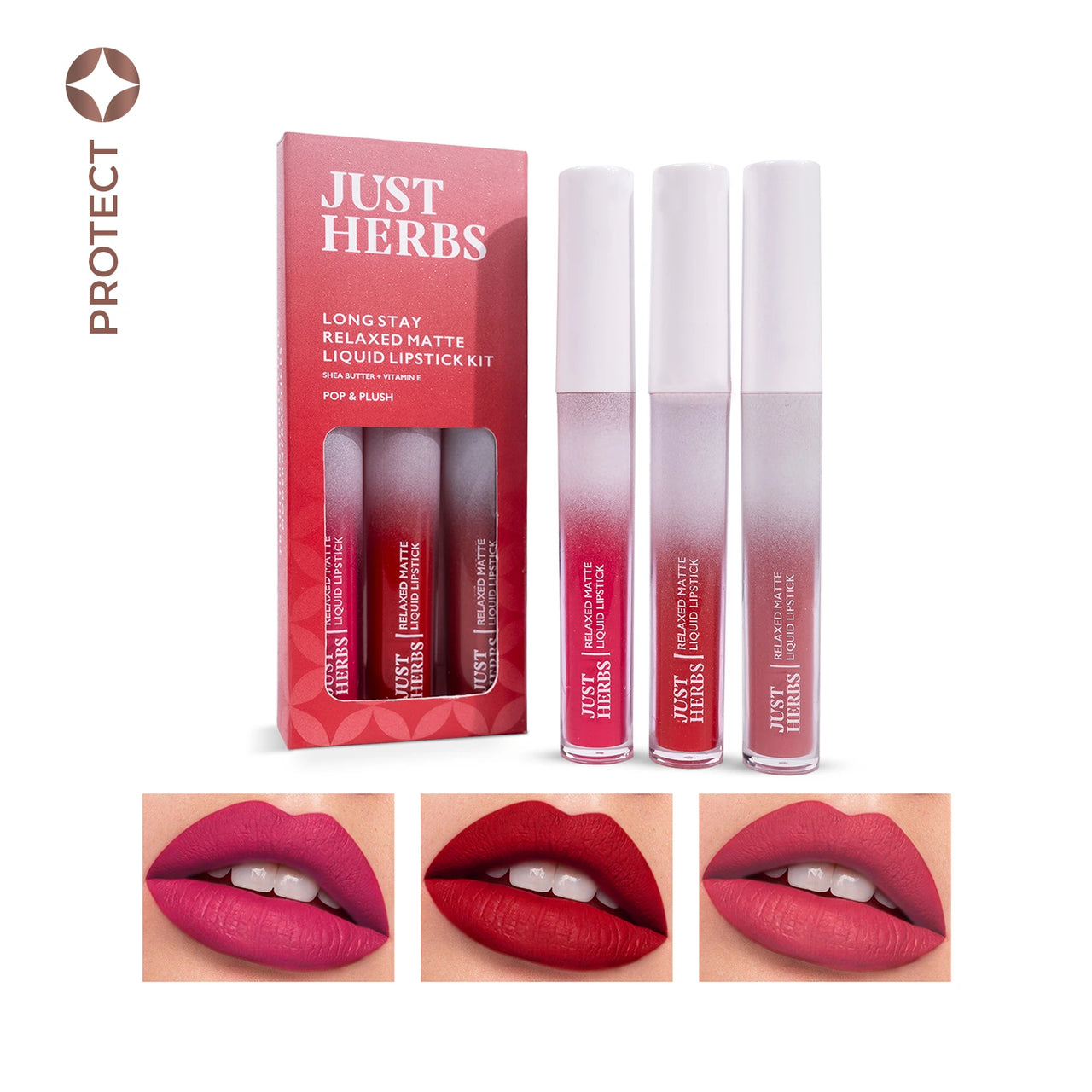 Long Stay Relaxed Matte Liquid Lipstick Set of 3 with Vitamin E