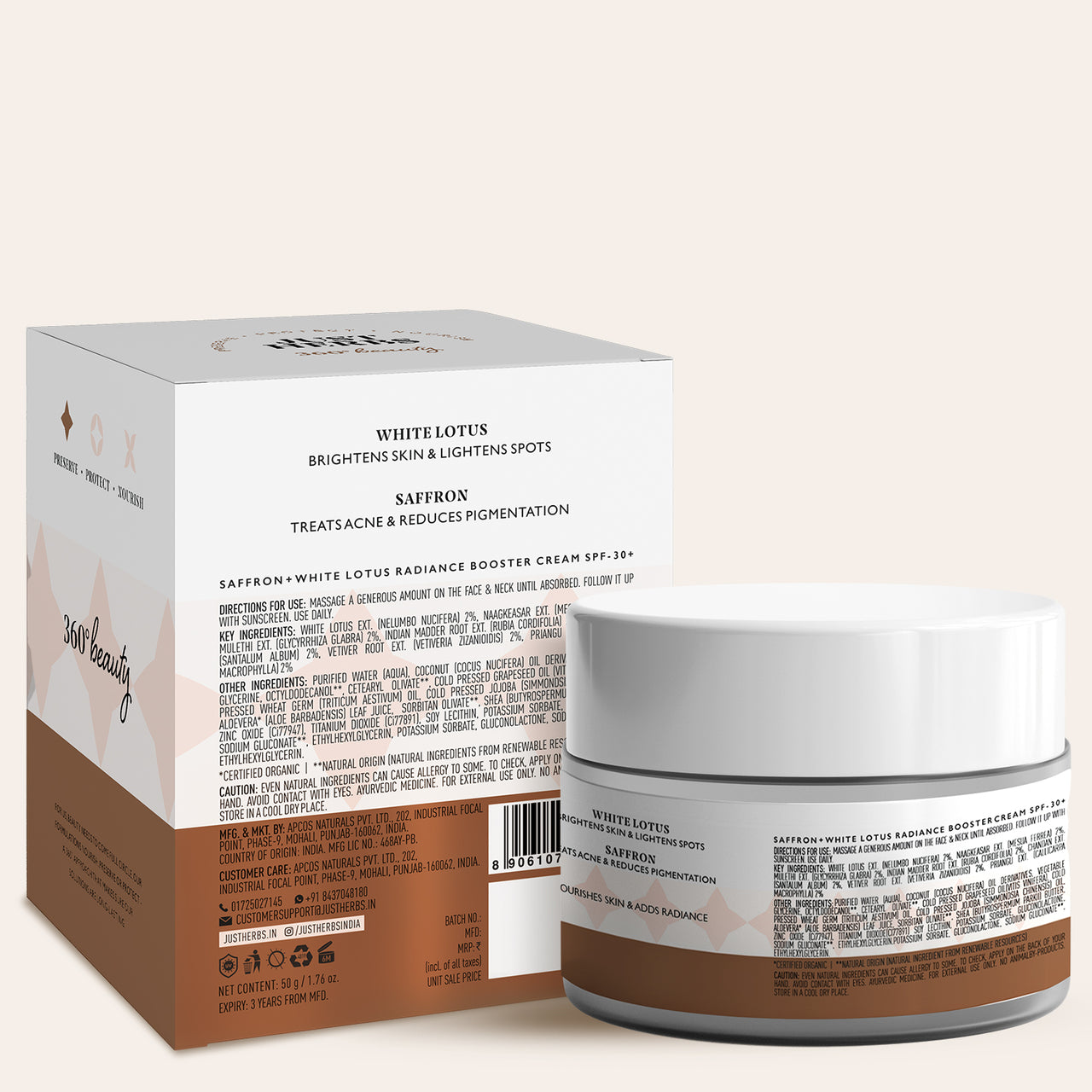 Radiance Booster Cream SPF 30+ with White Lotus and Saffron