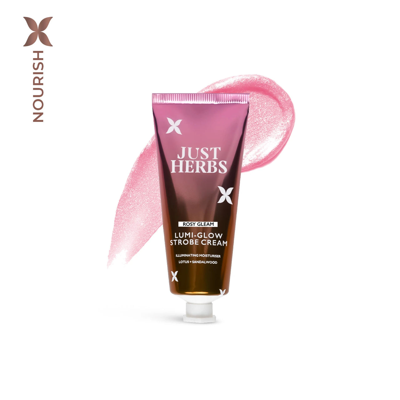 Rosy Gleam: Lumi-glow Strobe Cream with Lotus and Sandalwood: 30g