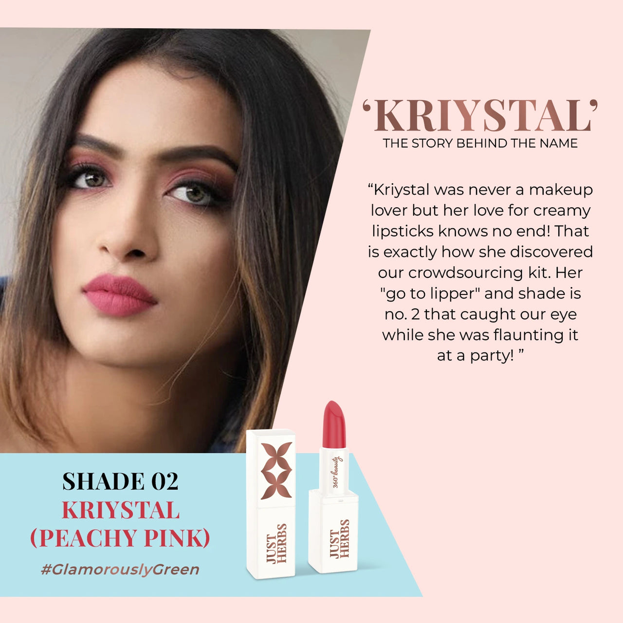 just Herbs Herb Enriched Ayurvedic Lipstick - Half Size