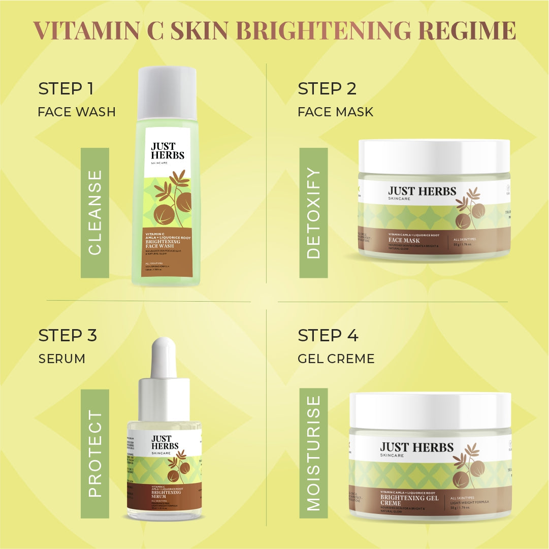 Brightening Face Wash - Vitamin C Amla & Liquorice Root - Just Herbs