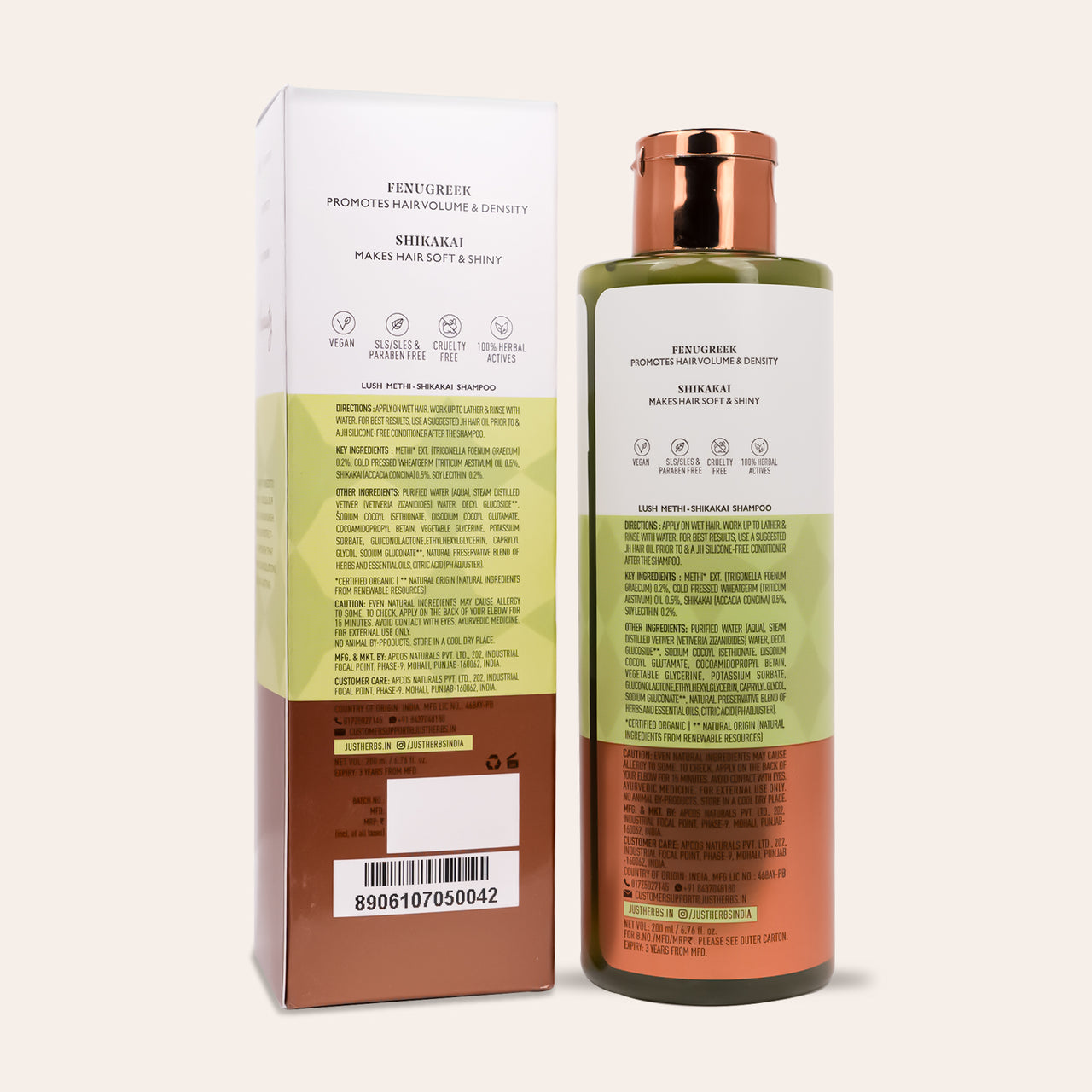 Volumising Shampoo with Fenugreek & Shikakai : 200 ml