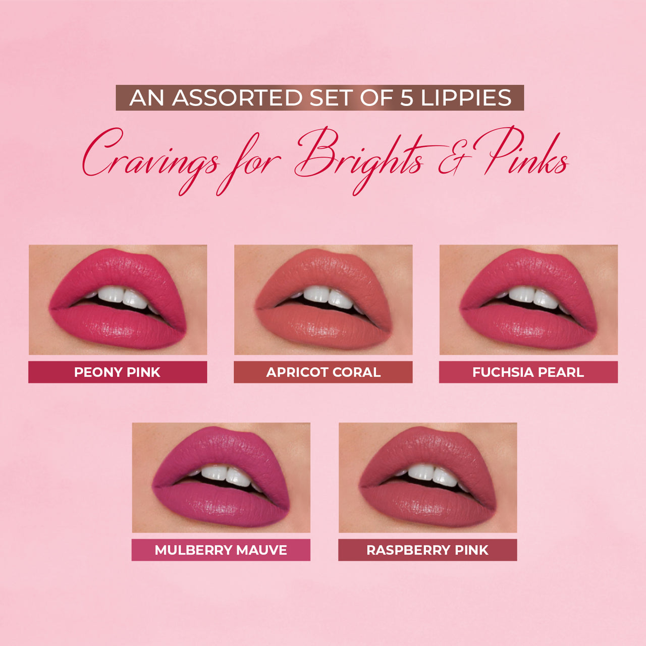 Herb-enriched Matte Liquid Lipstick Combo: Brights & Pinks + Nudes & Browns