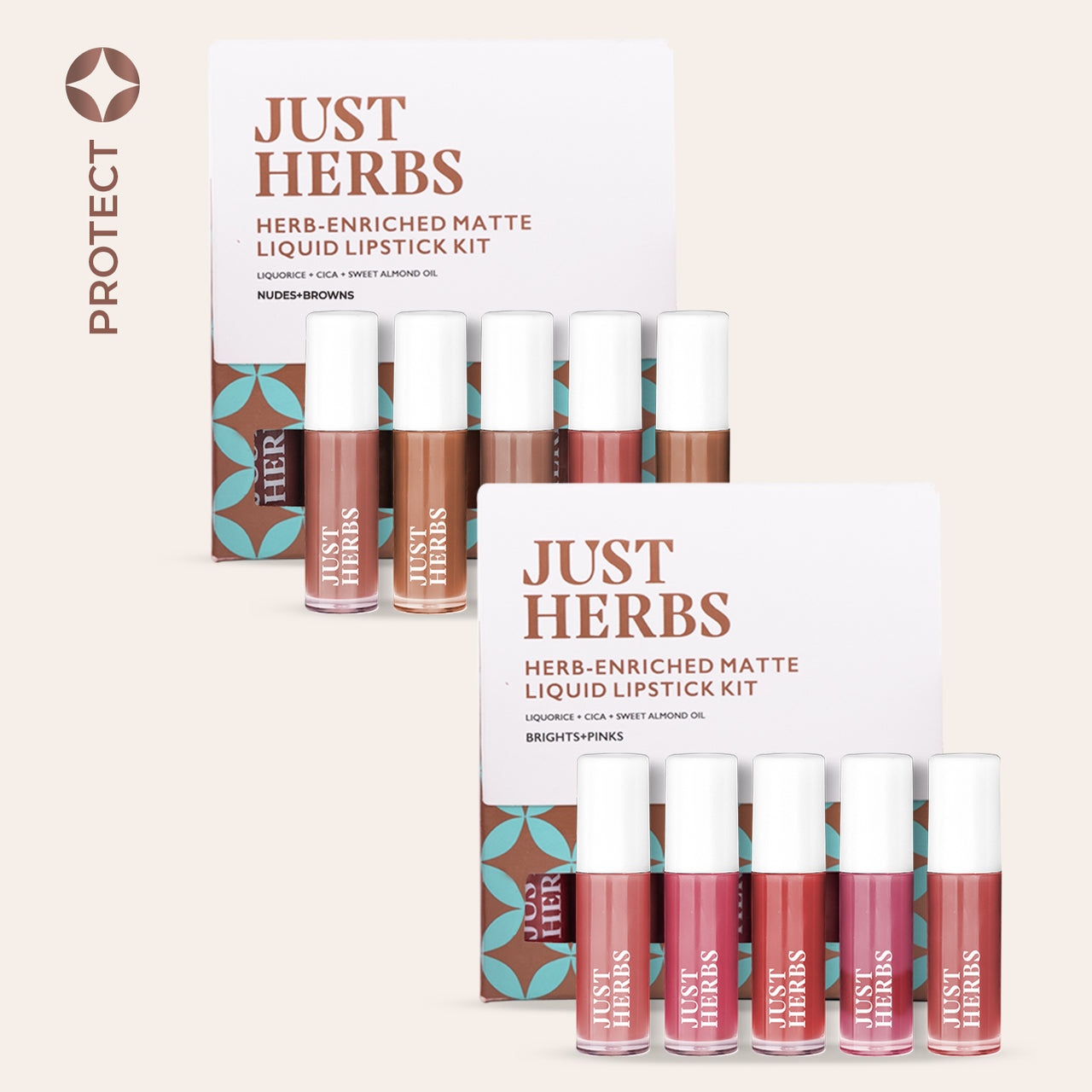 Herb-enriched Matte Liquid Lipstick Combo (Brights & Pinks + Nudes & Browns)