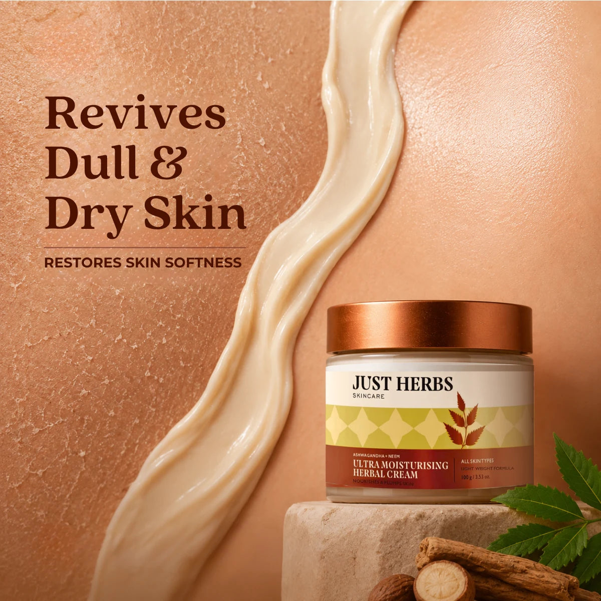 Ultra Moisturising Herbal Cream with Ashwagandha and Neem