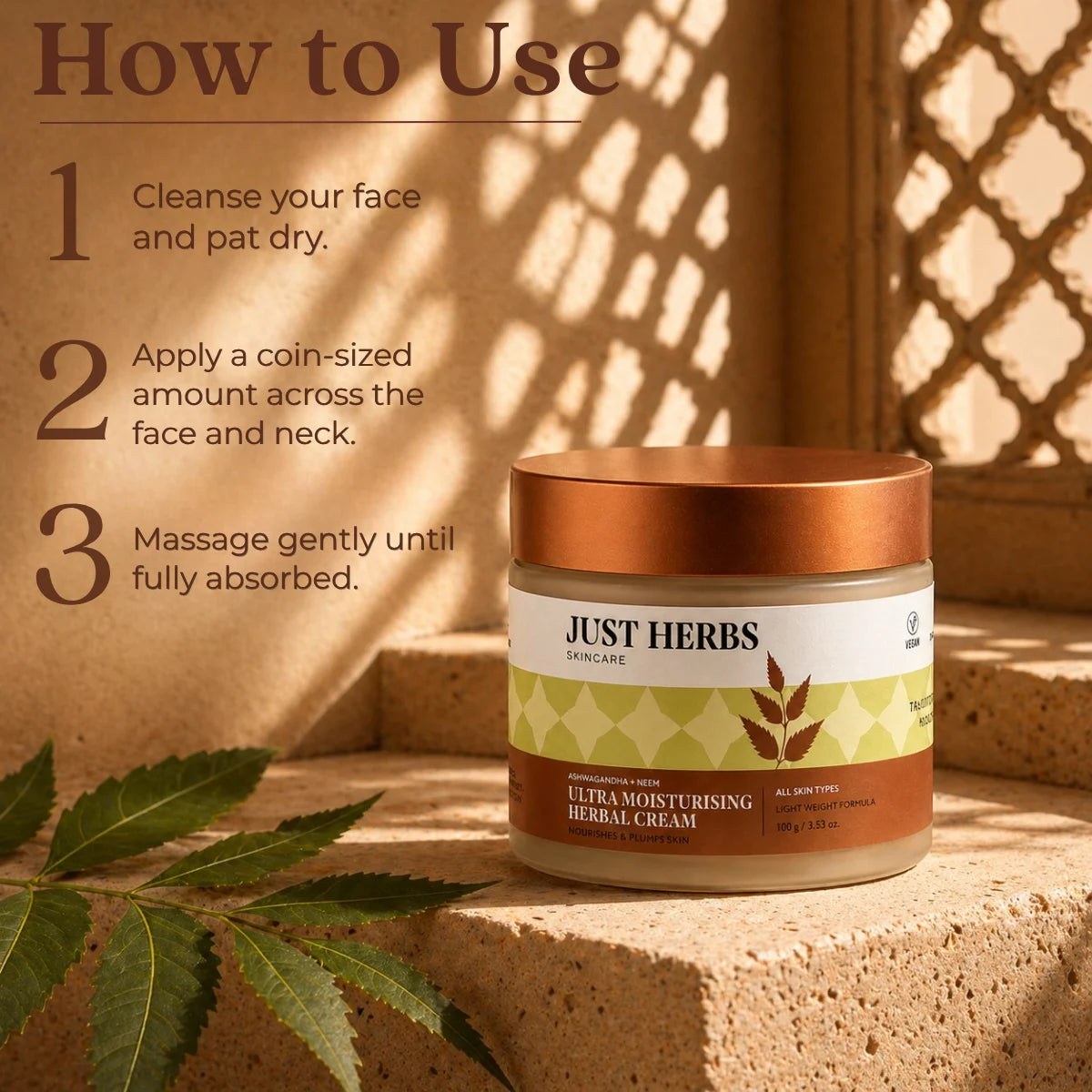 Ultra Moisturising Herbal Cream with Ashwagandha and Neem