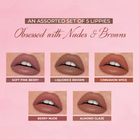 Thumbnail for Herb-enriched Matte Liquid Lipstick Combo (Brights & Pinks + Nudes & Browns)