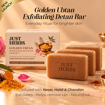 Golden Ubtan Exfoliating Detan Bar - Pack of 3