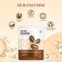 Thumbnail for Coffee Sheet Mask with Cinnamon For Pollution Control - Pack of 4