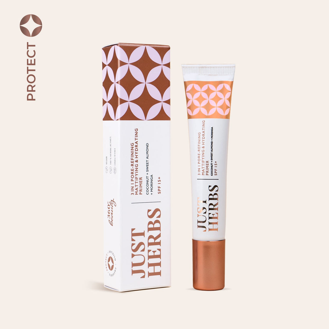 3 In 1 Pore-Refining, Mattifying & Hydrating Primer SPF 15+ - Just Herbs