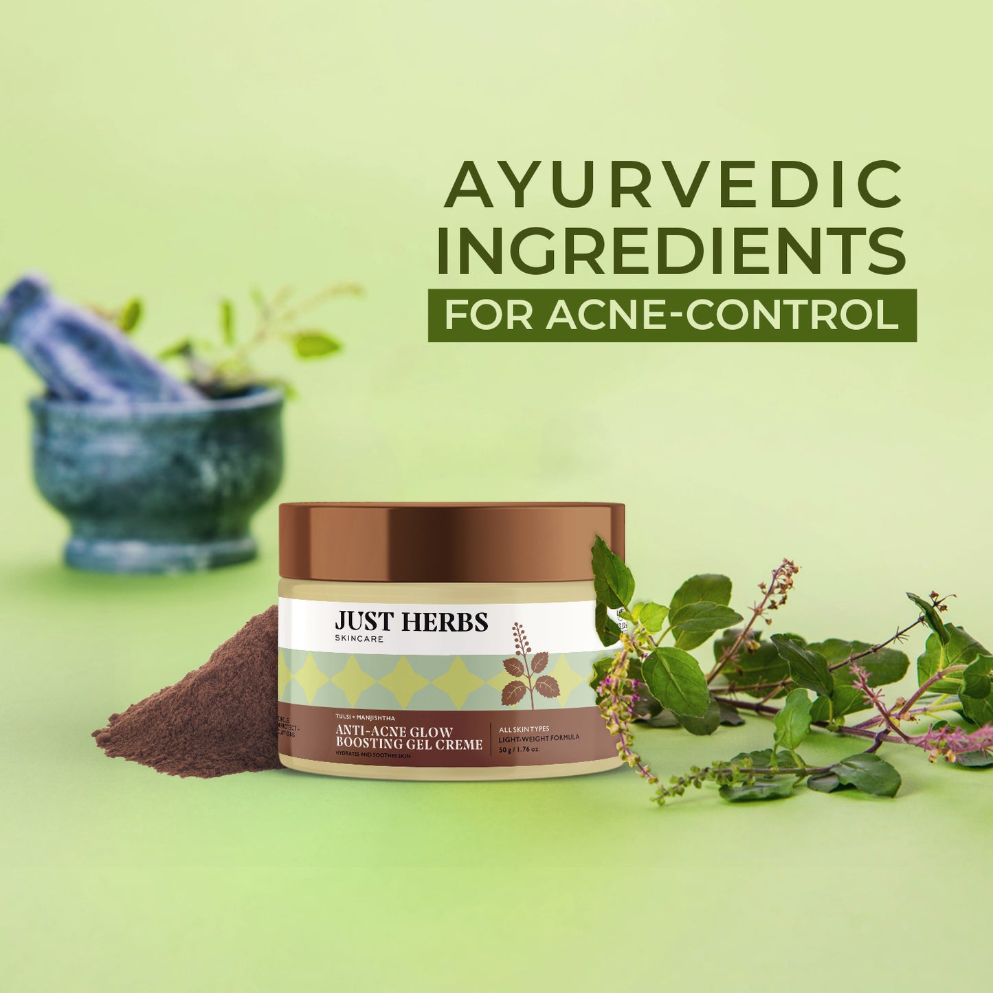 Anti-Acne Glow Boosting Gel Creme with Tulsi and Manjishtha / Fagel