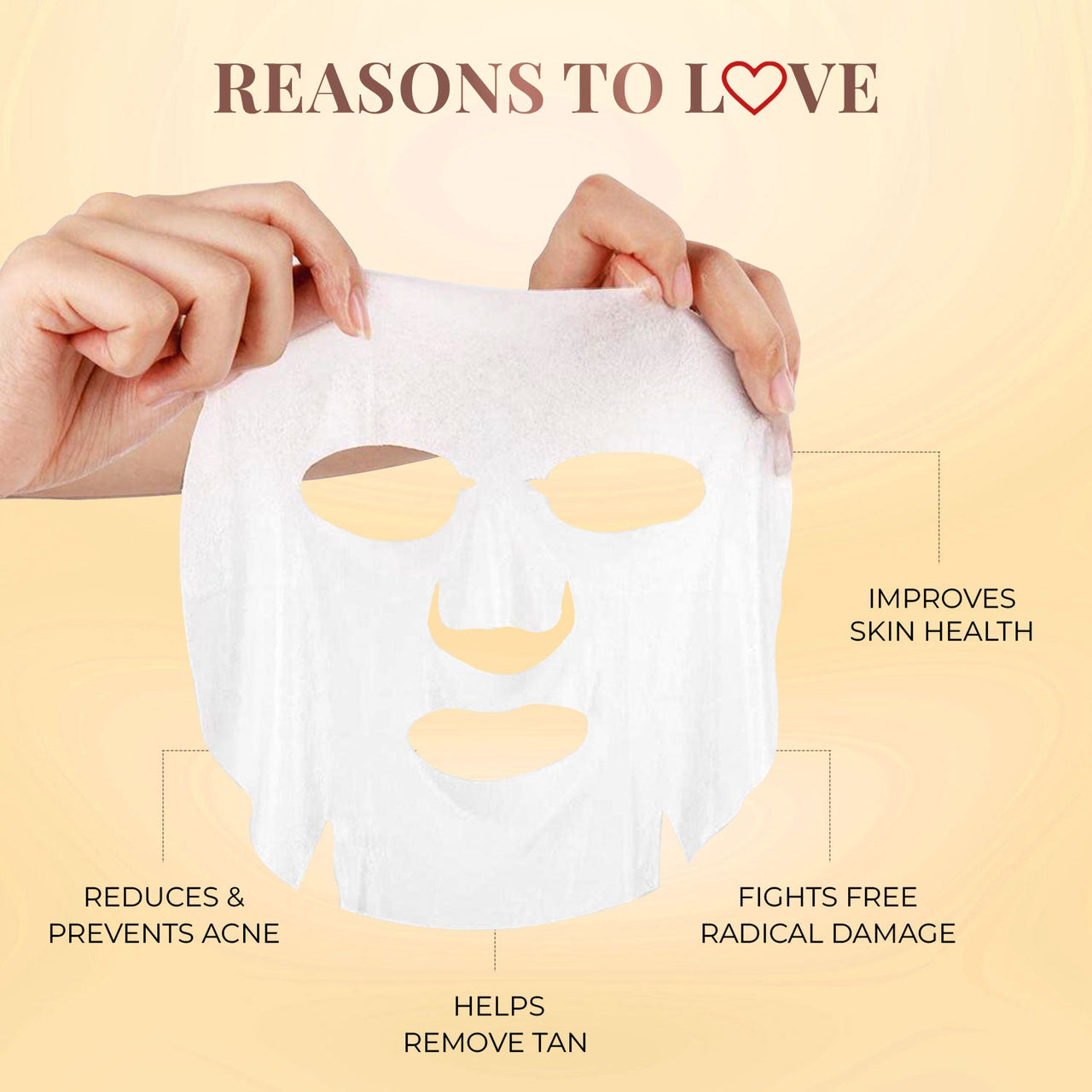 Coffee Sheet Mask with Cinnamon For Pollution Control - Pack of 4