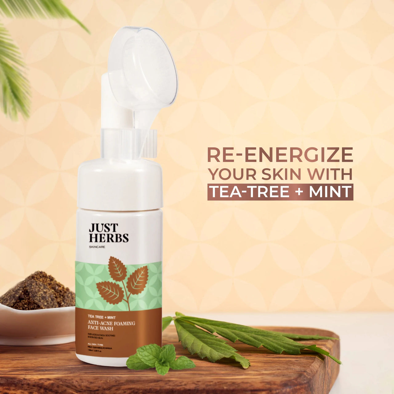 Anti Acne Foaming Face Wash - Tea Tree & Mint - BYOB