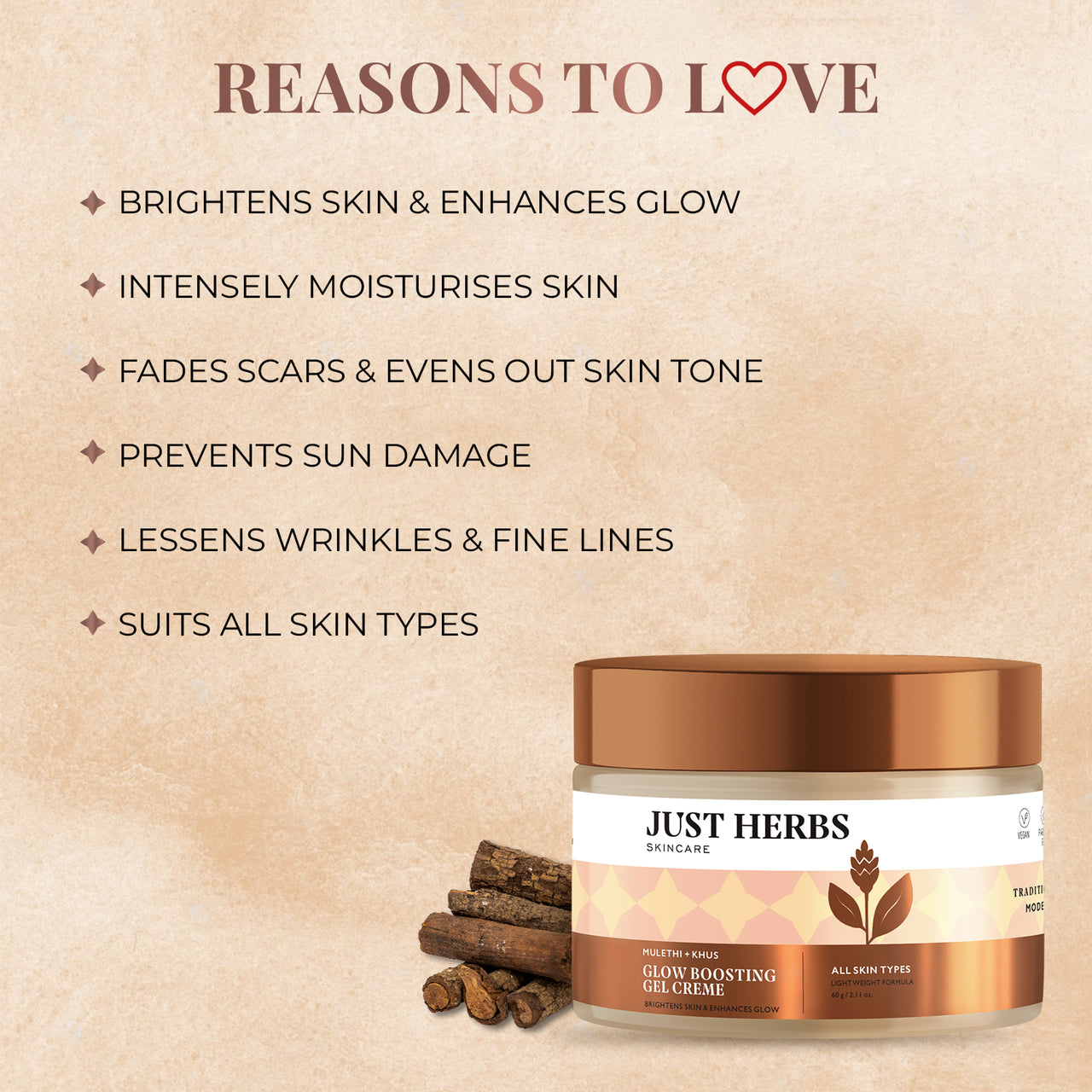Glow Boosting Gel Creme with Mulethi and Khus : 60 gm