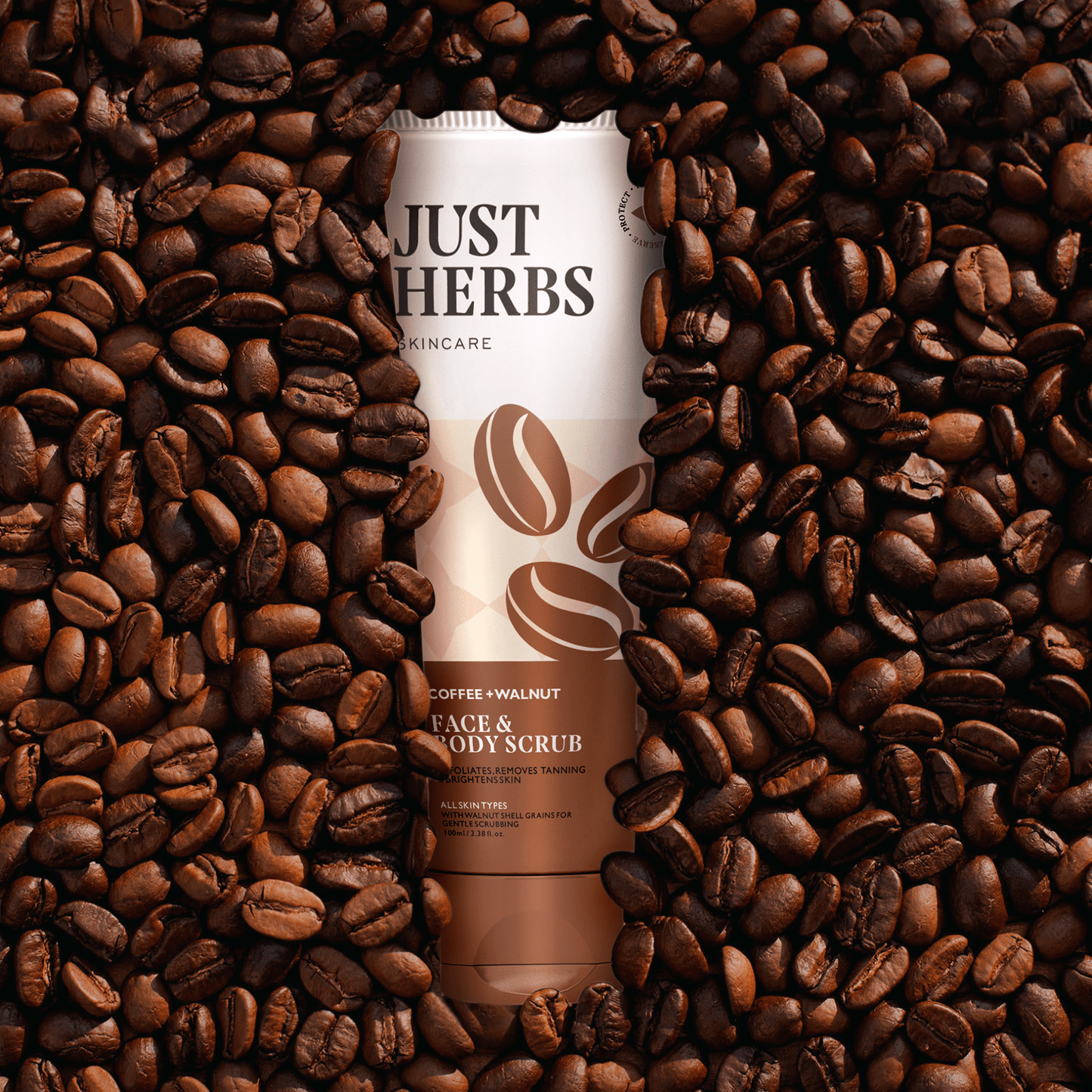 Face and Body Scrub - Coffee and Walnut