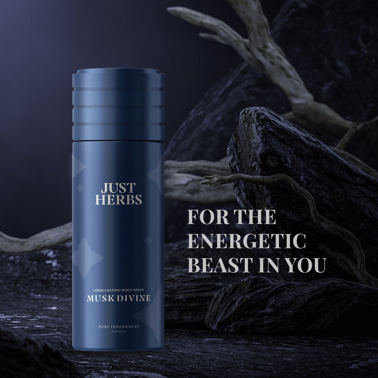 Just Herbs Long Lasting Musk Divine Deodorant Body Spray For Men 150 ml