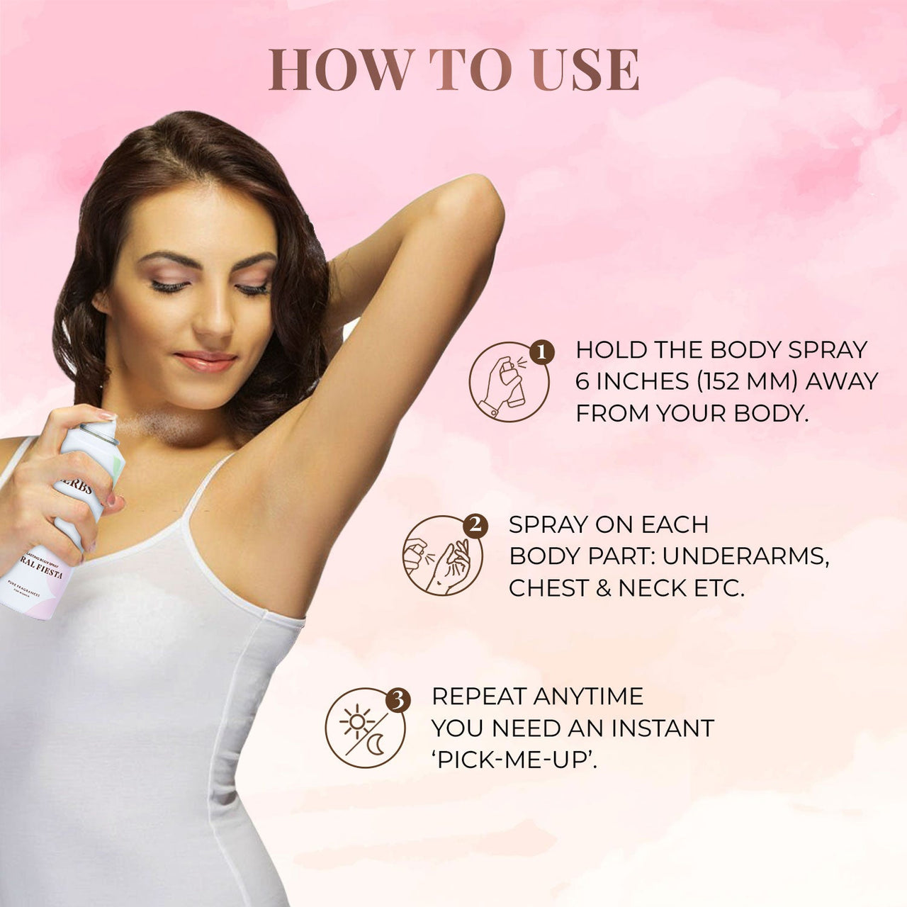 Long Lasting Floral Fiesta Deodorant Body Spray For Women - BYOB