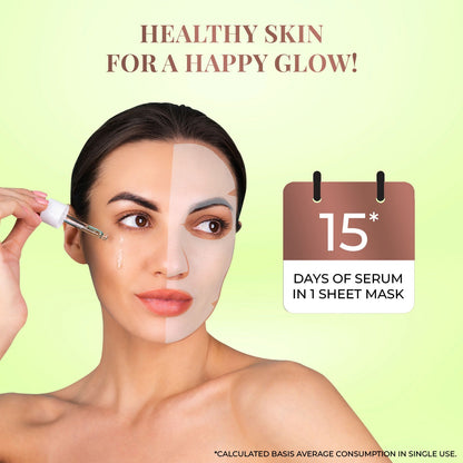 Vitamin C Amla Sheet Mask with Liquorice Root for Skin Brightening - Pack of 1