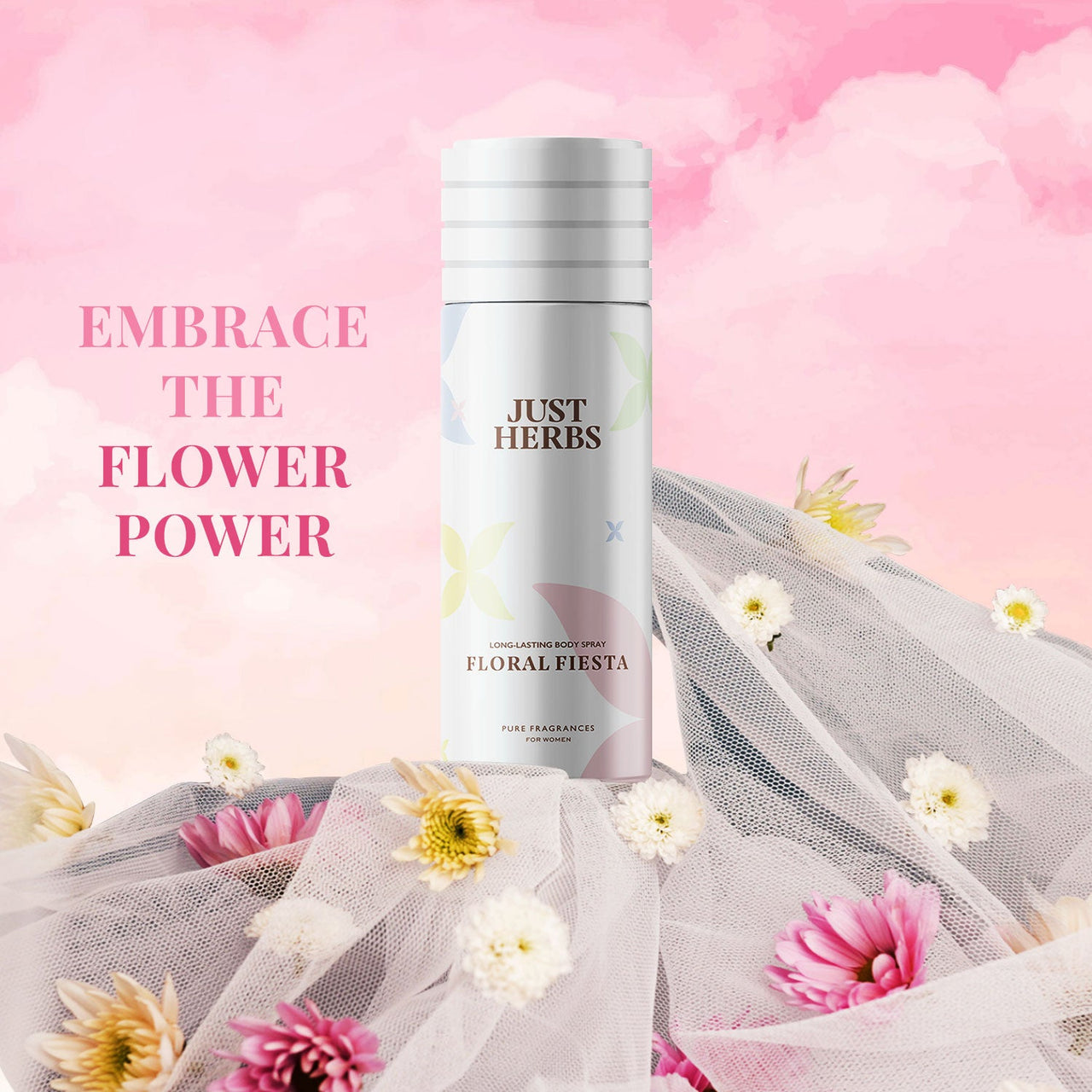Long Lasting Floral Fiesta Deodorant Body Spray For Women - BYOB
