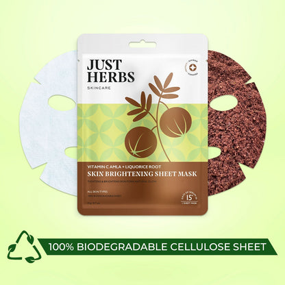 Vitamin C Amla Sheet Mask with Liquorice Root for Skin Brightening - Pack of 1