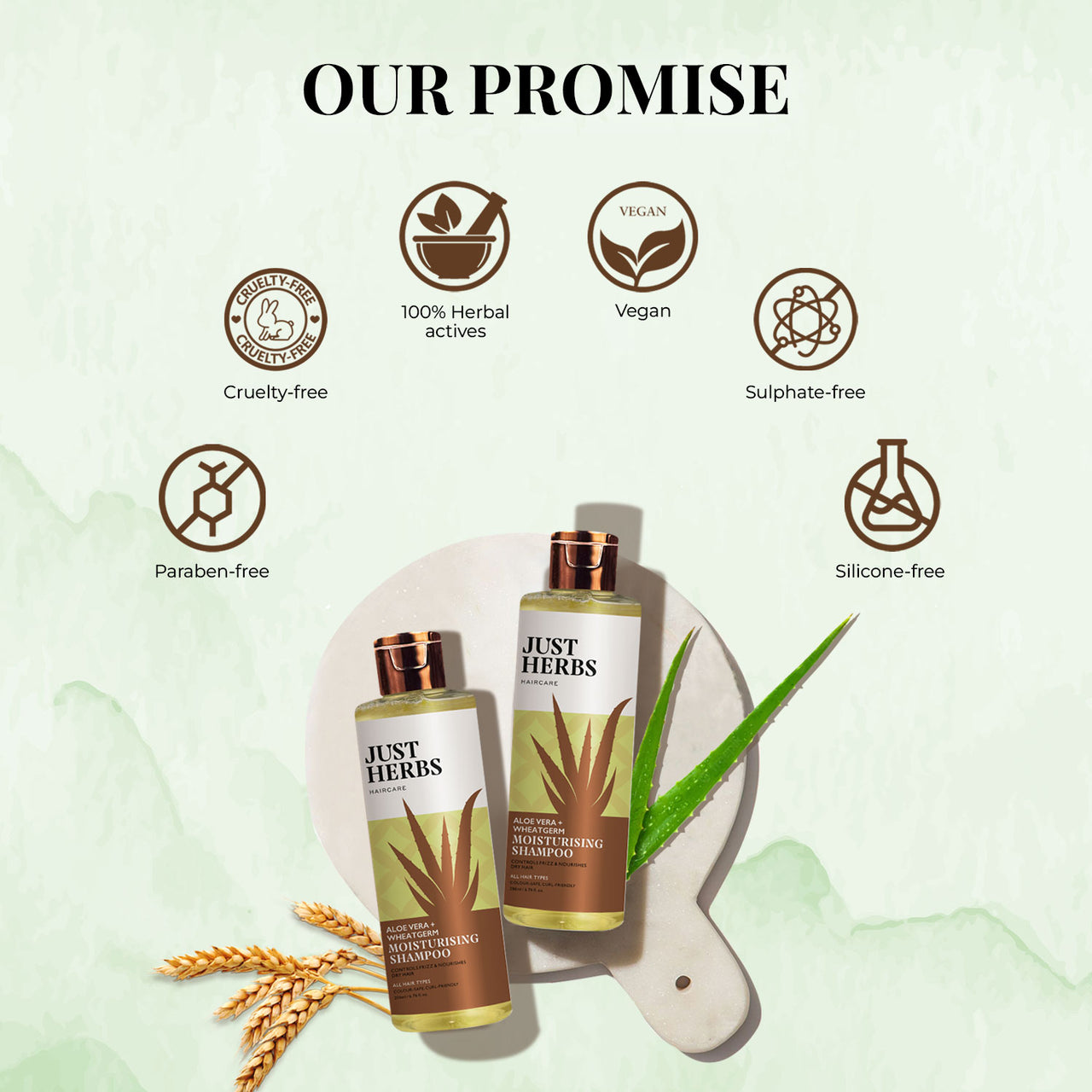 Moisturising Shampoo with Aloe Vera and Wheatgerm