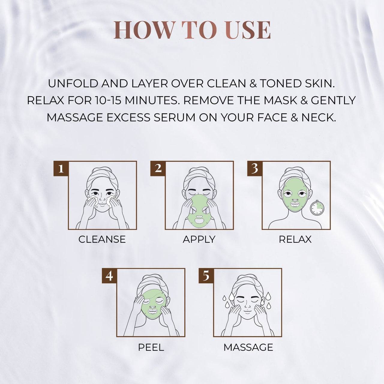 Green Tea Sheet Mask with Mint & Cucumber For Glowing Skin - Pack of 4