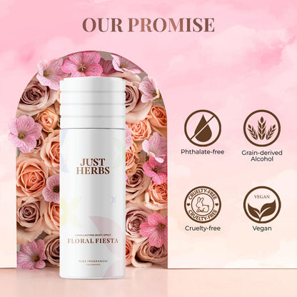 Long Lasting Floral Fiesta Deodorant Body Spray For Women - BYOB