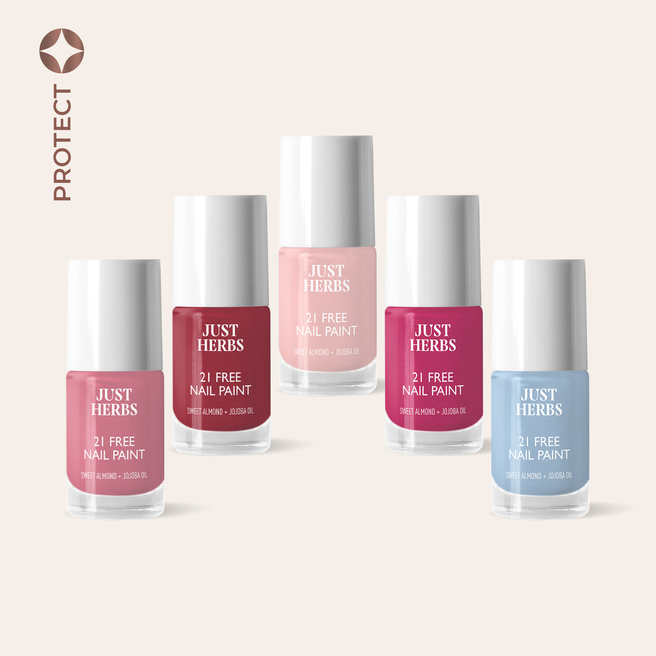 Nail Paints  - Set of 5 | 21-Free Formula