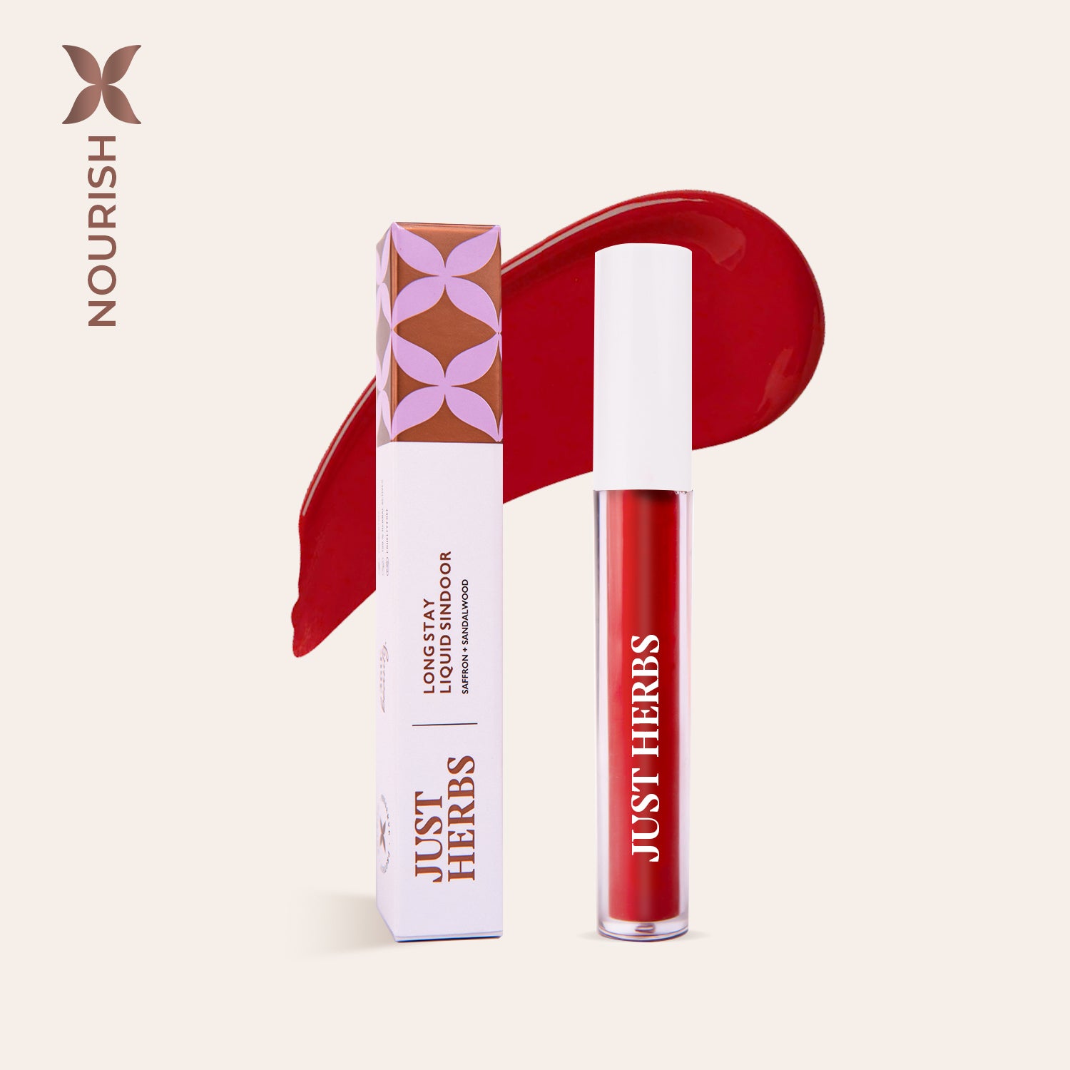 

Long Stay Liquid Sindoor with Saffron and Sandalwood, Scarlet maroon